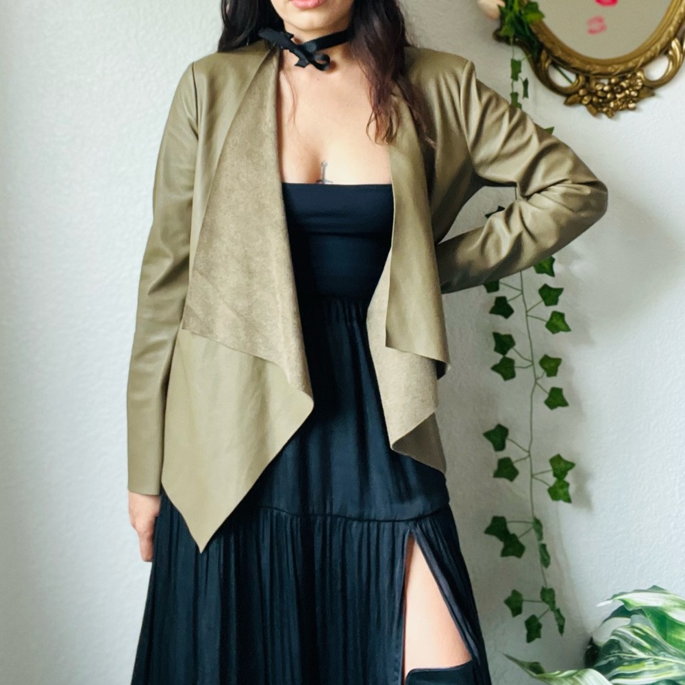 Zara Faux Suede Tan Jacket Sz M